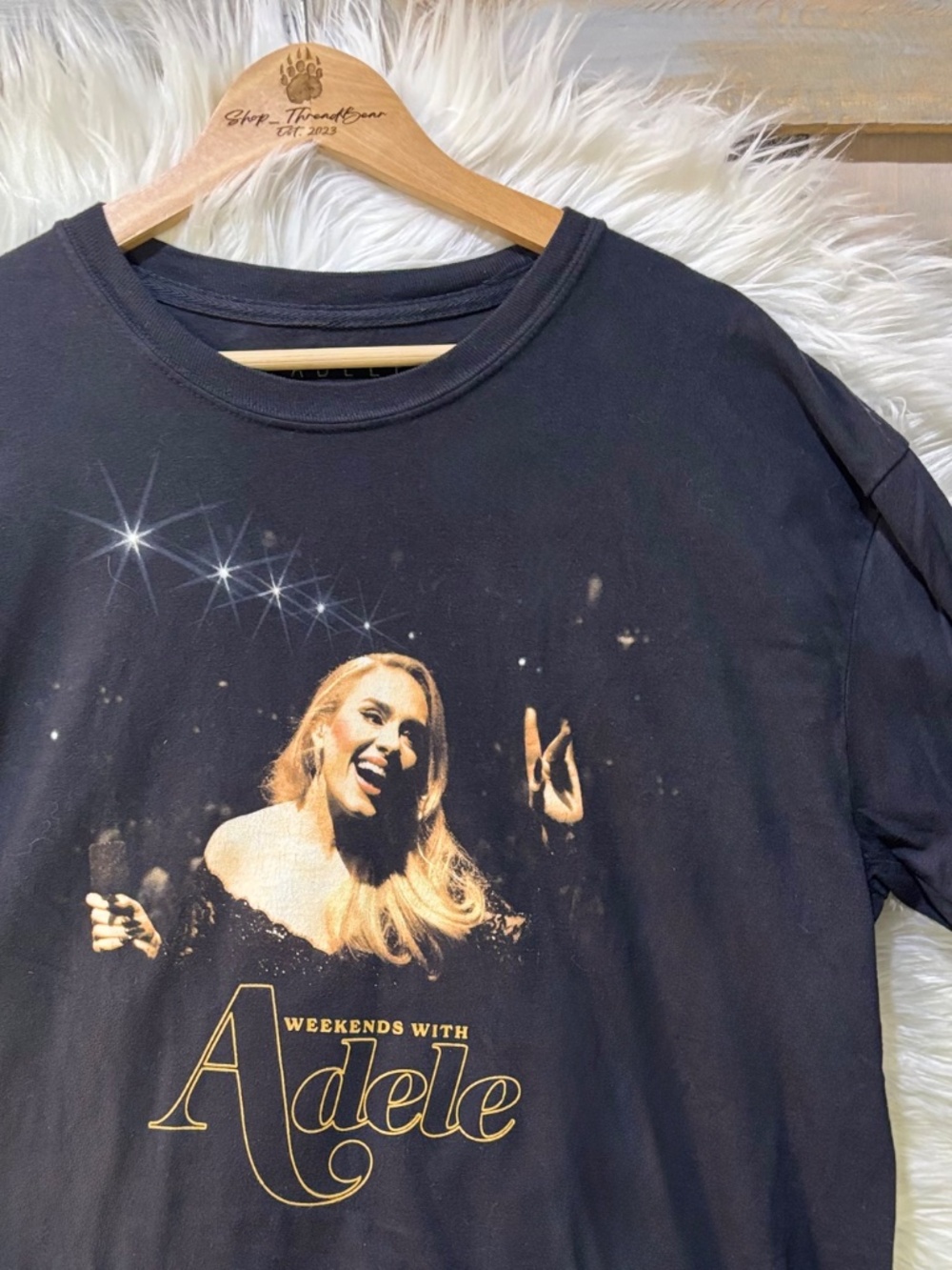 Rare! Like New [Adele] Black Long Sleeve Las Vegas Concert Weekend T Shirt | XL